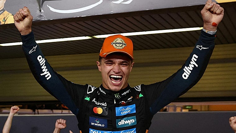 Norris celebra su primer título de campéón del mundo